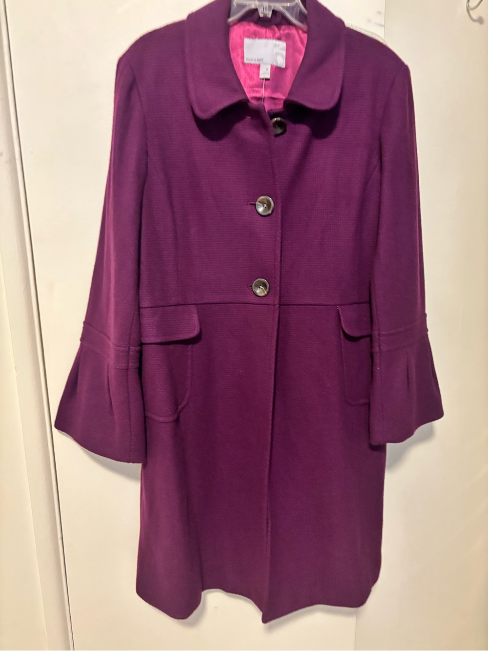Old Navy Deep Purple Swing Trench Coat